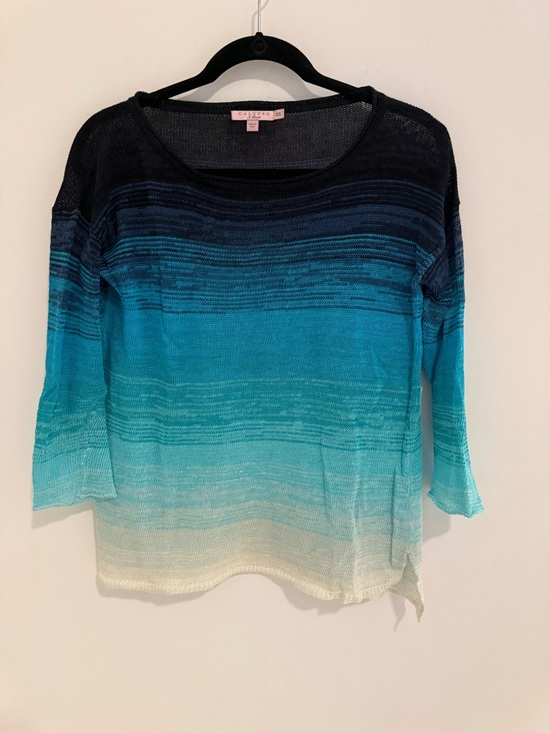 Calypso St. Barth Sweaters - Calypso St. Barth Blue Ombre Linen Sweater XS